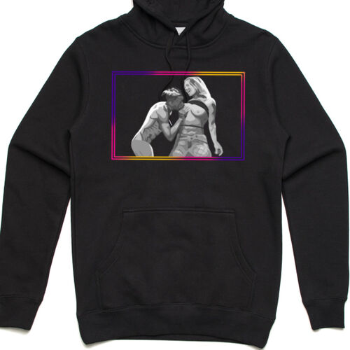 X TITTY HOODIE RAINBOW DOUBLE BORDER  Thumbnail