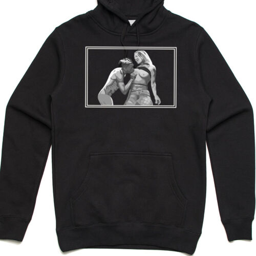X TITTY HOODIE WHITE DOUBLE BORDER Thumbnail